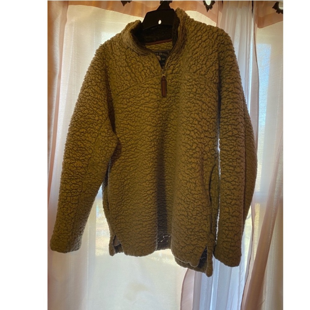 worn. sherpa pull over